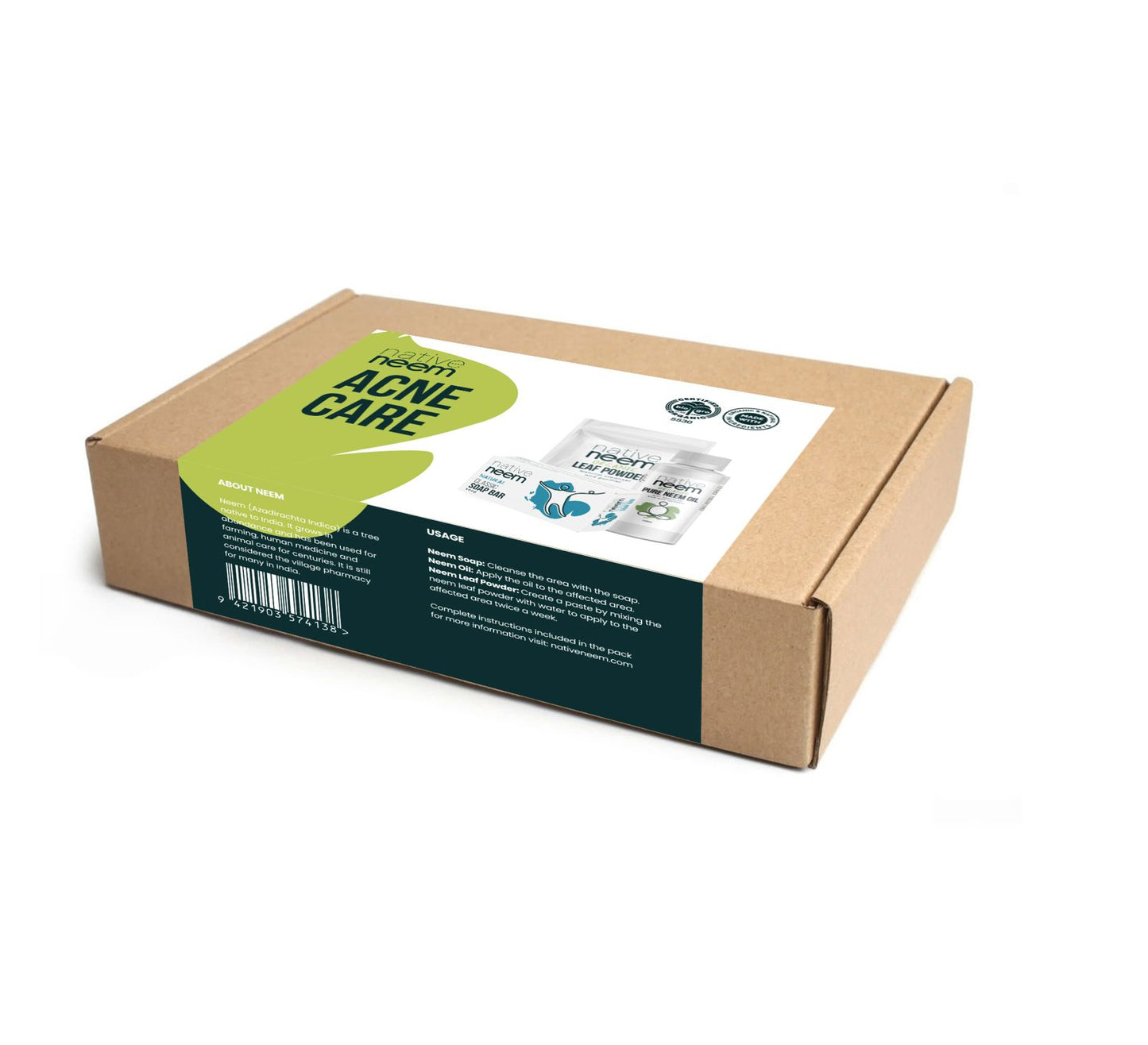 Native Neem Organic Acne Pack in its branded Acne Care packaging