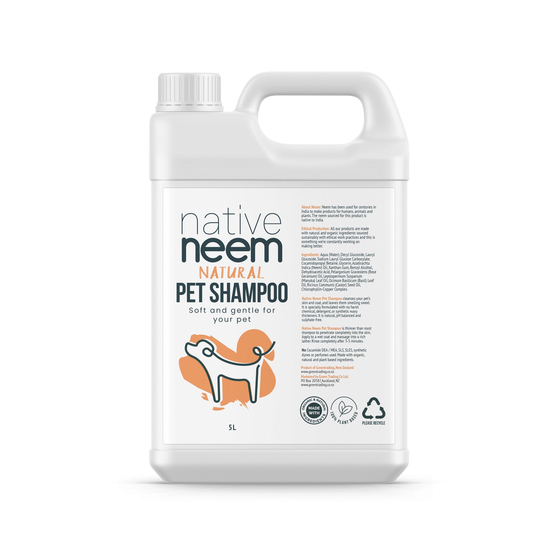 Organic Neem Pet Shampoo 5L - Green Trading