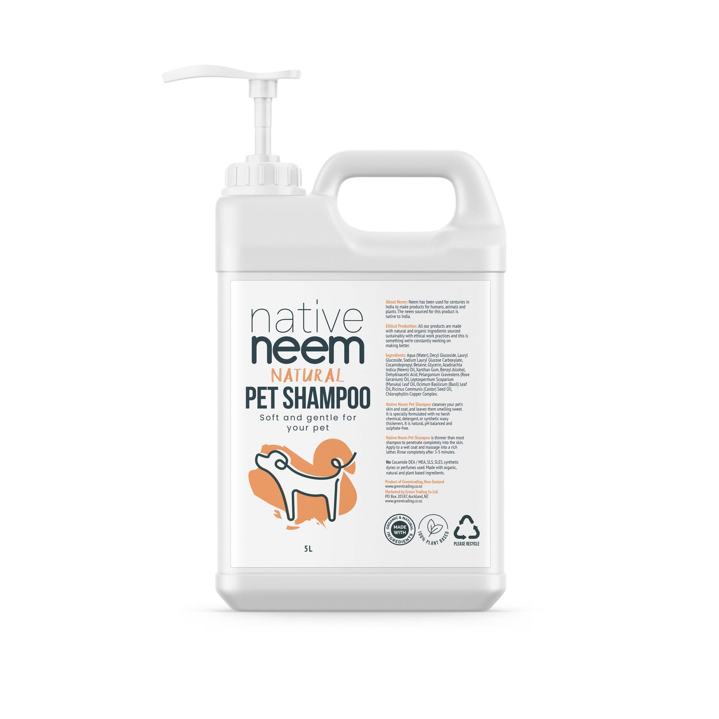 Organic Neem Pet Shampoo 5L - Green Trading