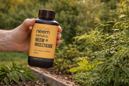 someone holding nativeneem insecticide bottle 