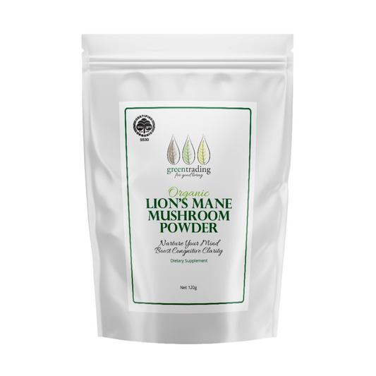 Organic Lion's Mane Mushroom Powder 120g - Green Trading