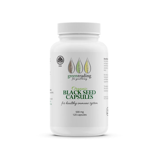 Organic Black Seed Capsules 500mg - Green Trading