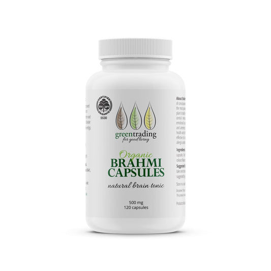 Organic Brahmi Capsules 500mg - Green Trading