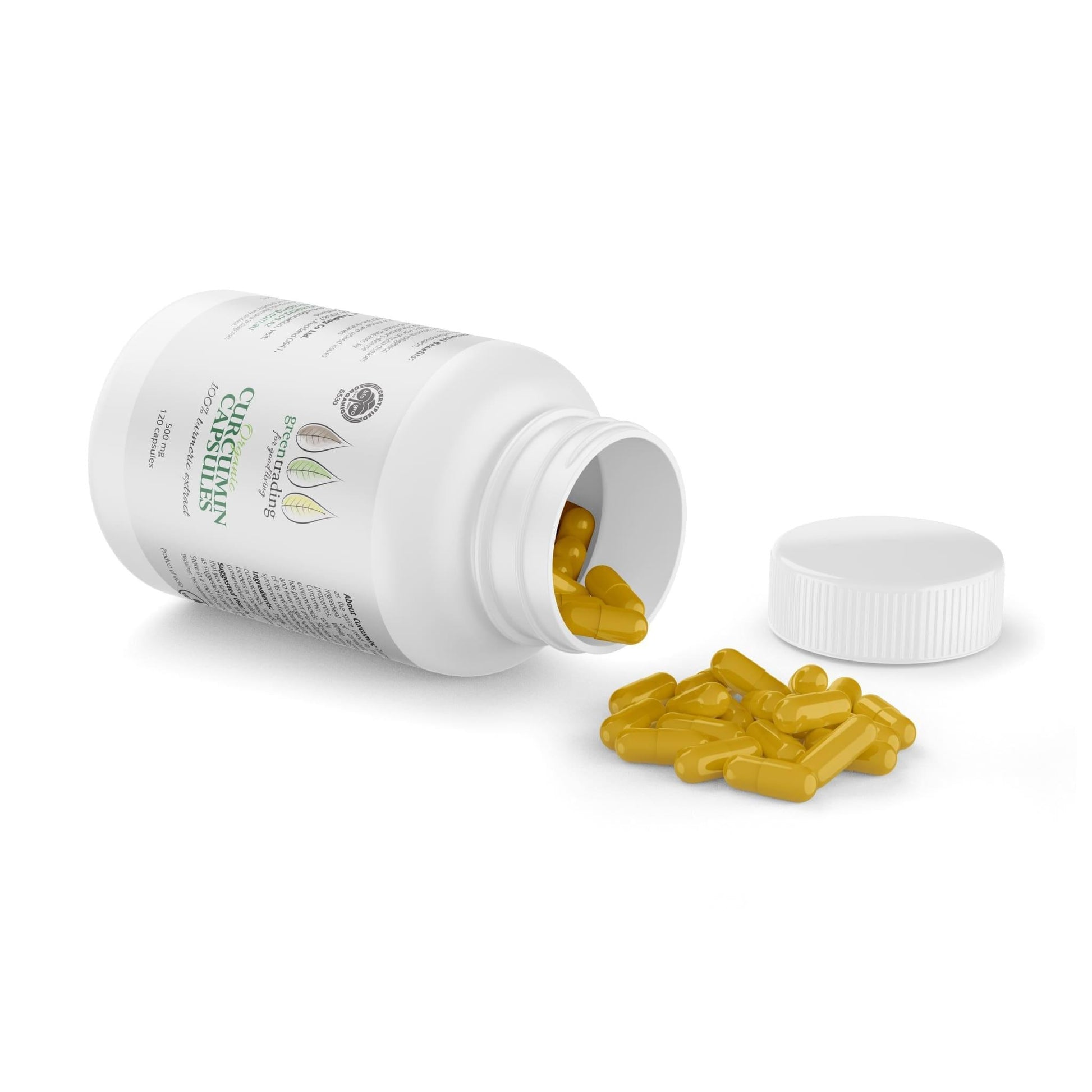 Organic Curcumin Capsules 500mg - Green Trading