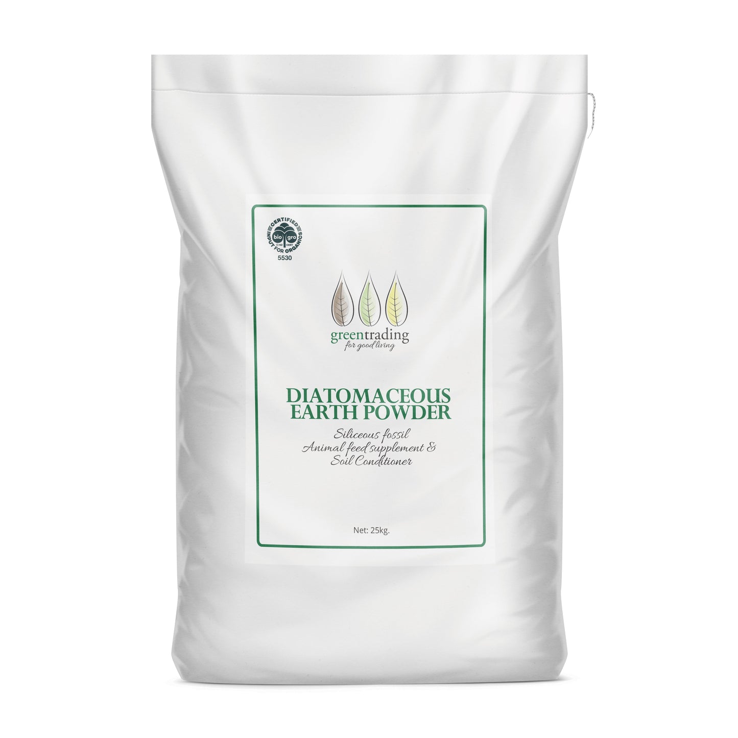 Organic Diatomaceous Earth Powder 25kg - Green Trading