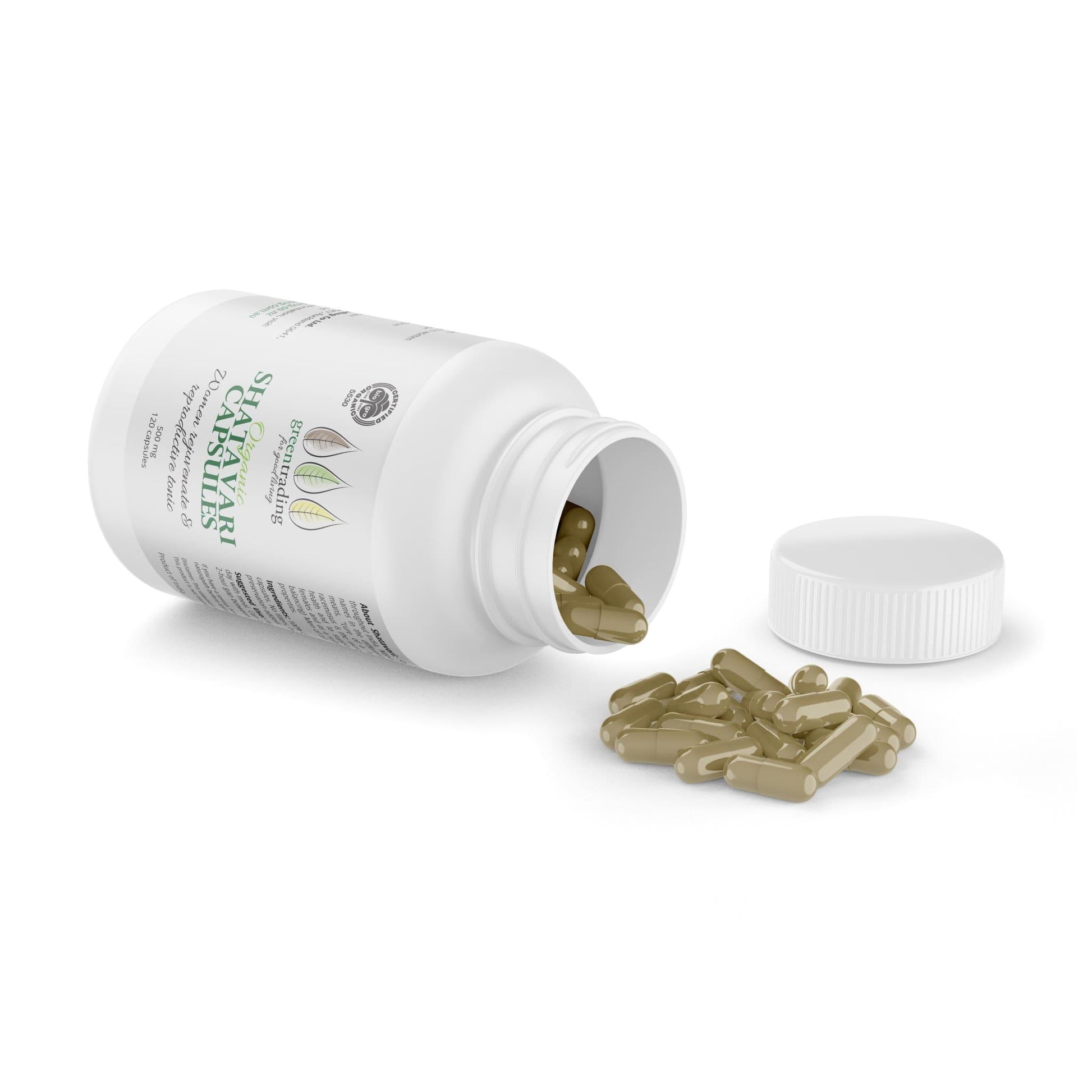 Organic Shatavari Capsules 500mg - Green Trading