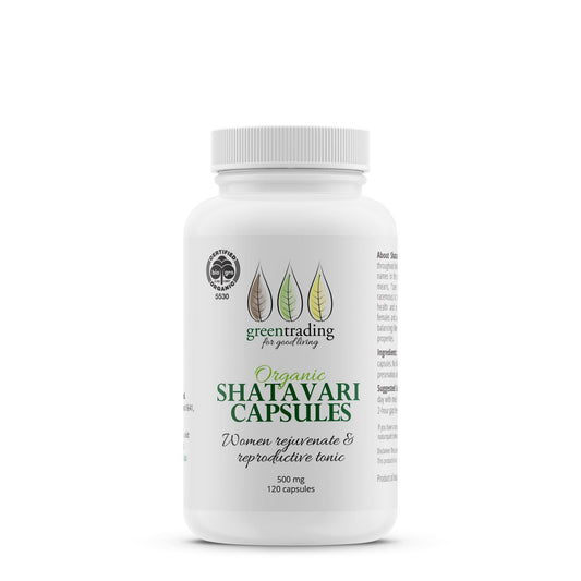 Organic Shatavari Capsules 500mg - Green Trading