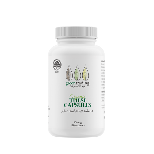 Organic Tulsi Capsules 500mg - Green Trading