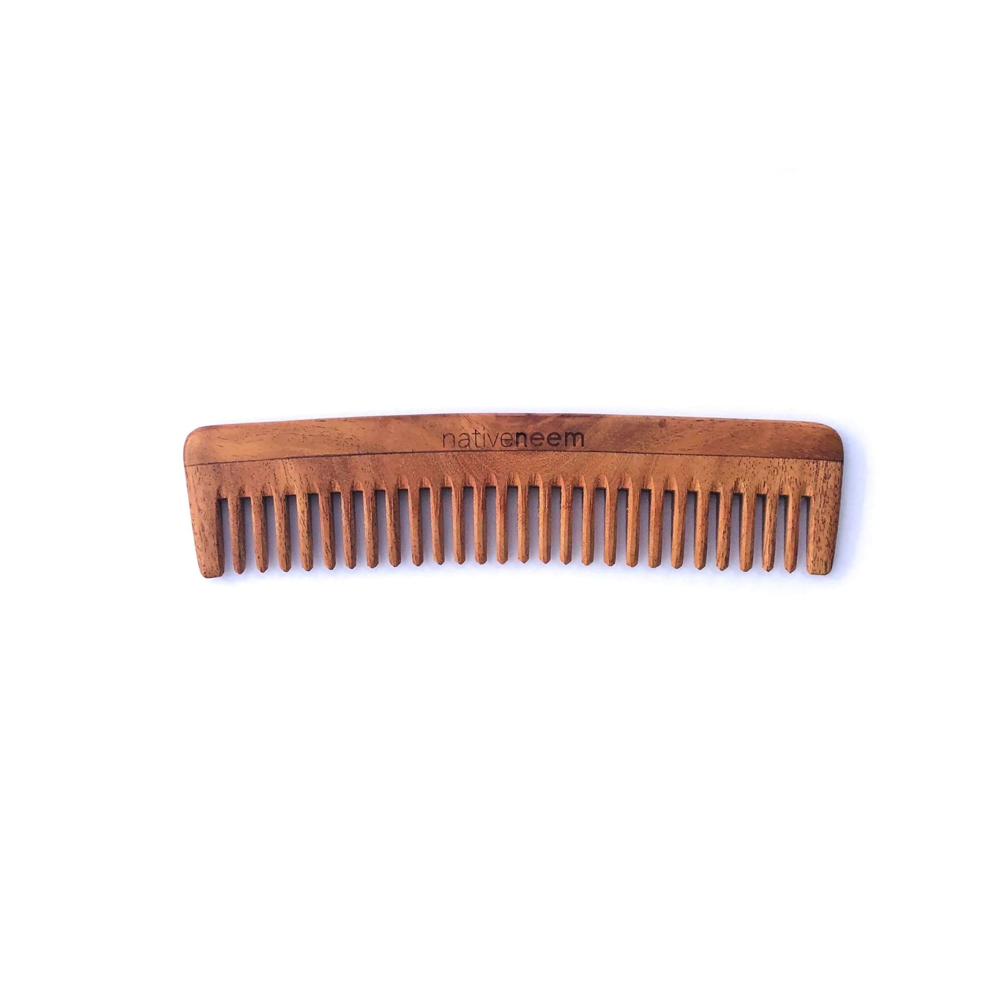 Wooden Neem Comb Mixed Tooth - Green Trading