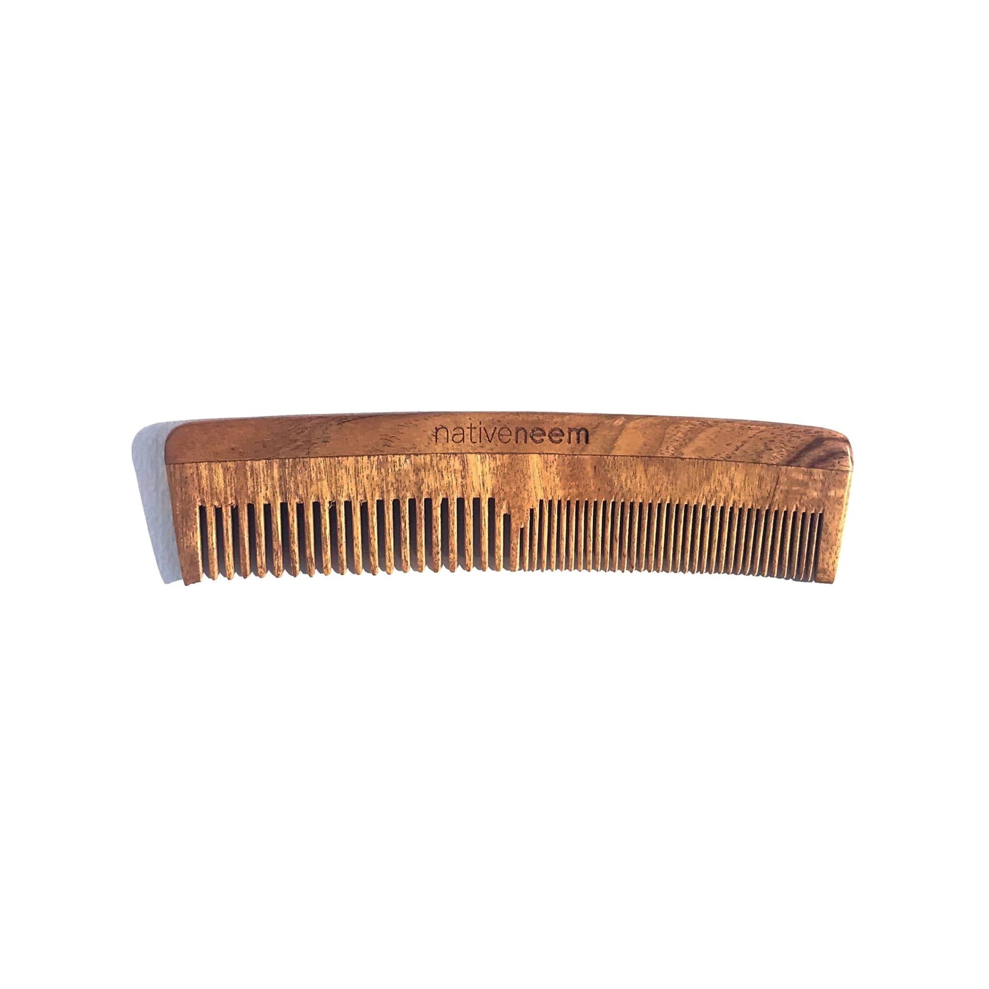 Wooden Neem Comb Wide Tooth - Green Trading