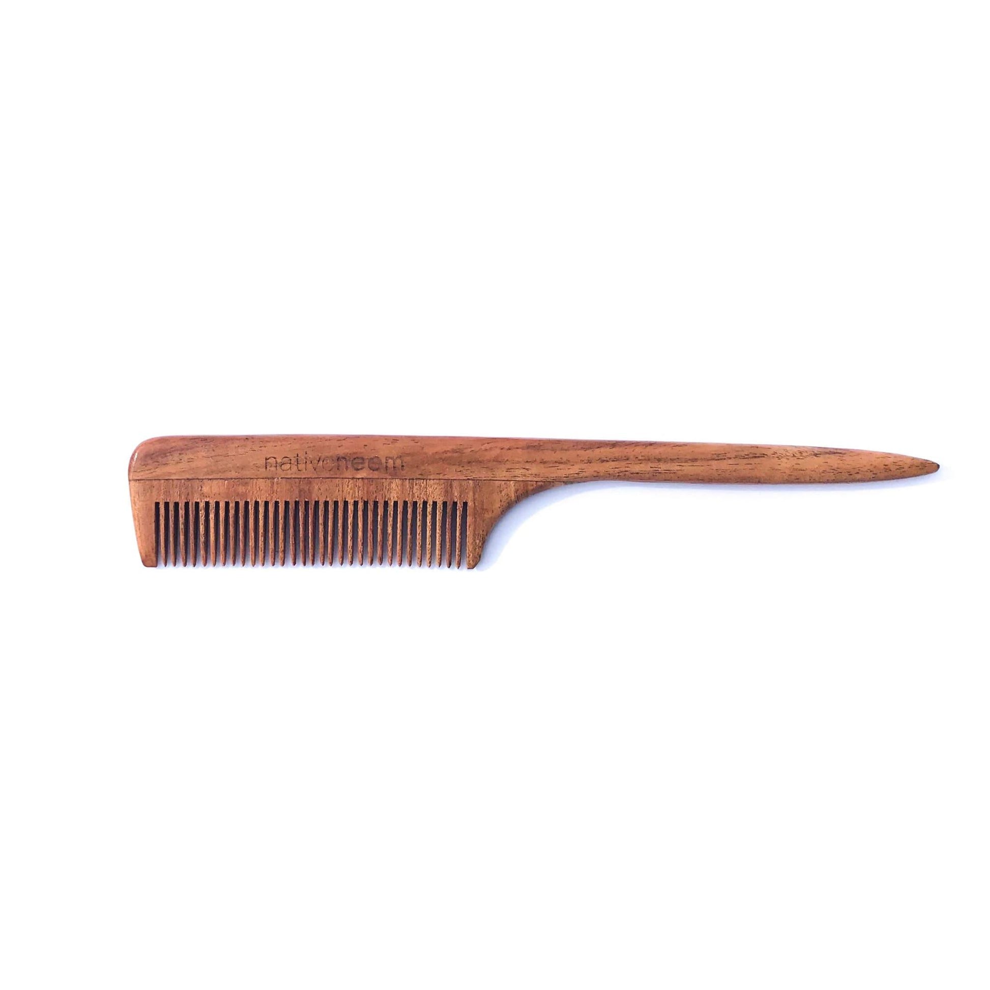 Wooden Neem Comb Wide Tooth - Green Trading